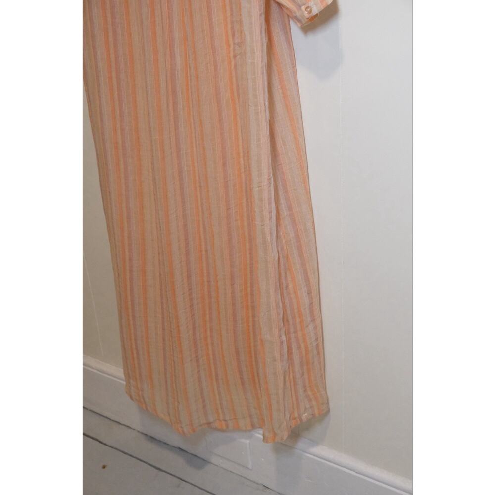 Christy Dawn Riley Maxi Coverup Dress In Salmon Stripe XS Bohemian Beach Gauze - Picture 16 of 16